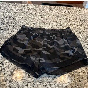Athleta Black Camo Athletic Shorts